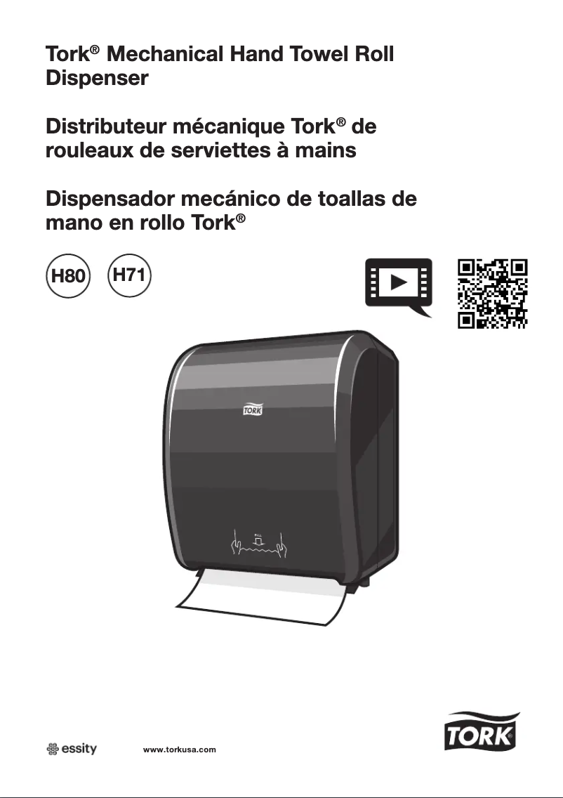 Page 1 de la notice Manuel utilisateur Tork H71