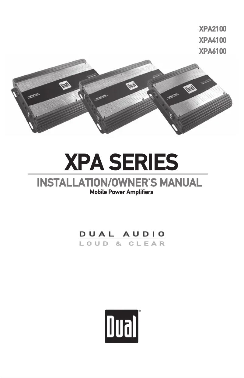 Page 1 of the manual User Manual Dual XPA2500