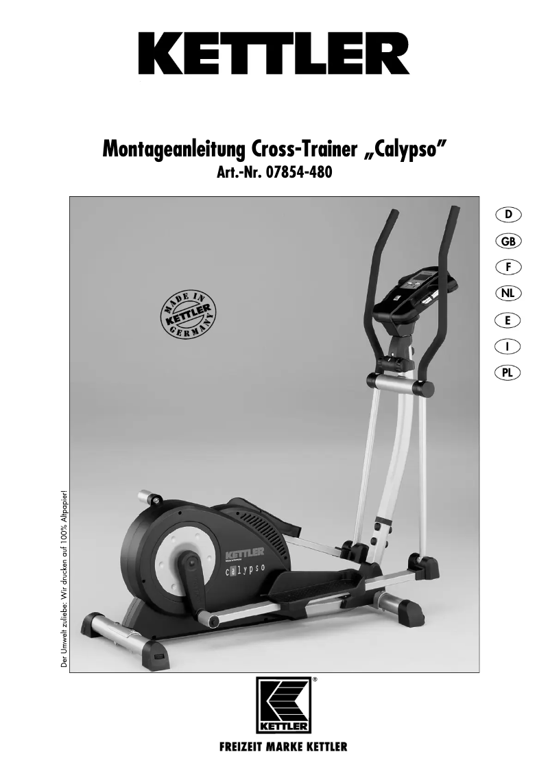 First page image of the manual for Calypso