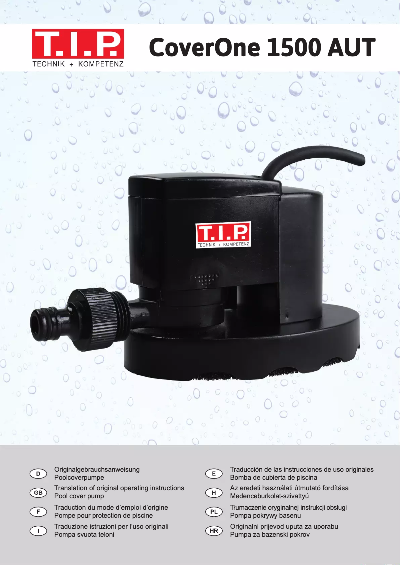 First page image of the manual for CoverOne 1500 AUT