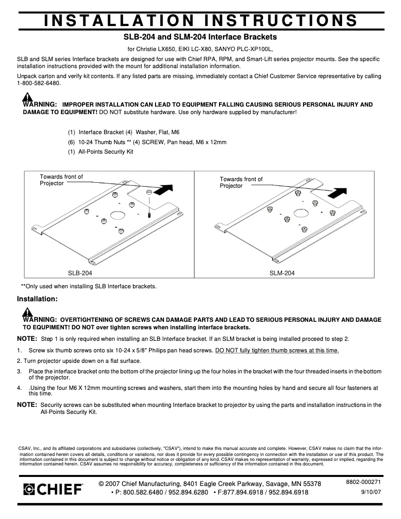 First page image of the manual for RPA204