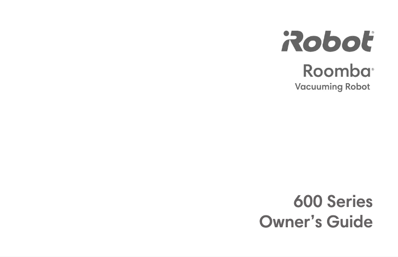 Page 1 of the manual User Manual iRobot Roomba 612