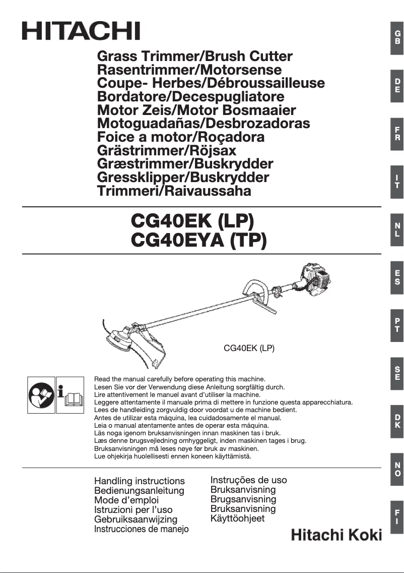 First page image of the manual for CG 40EK(LP)