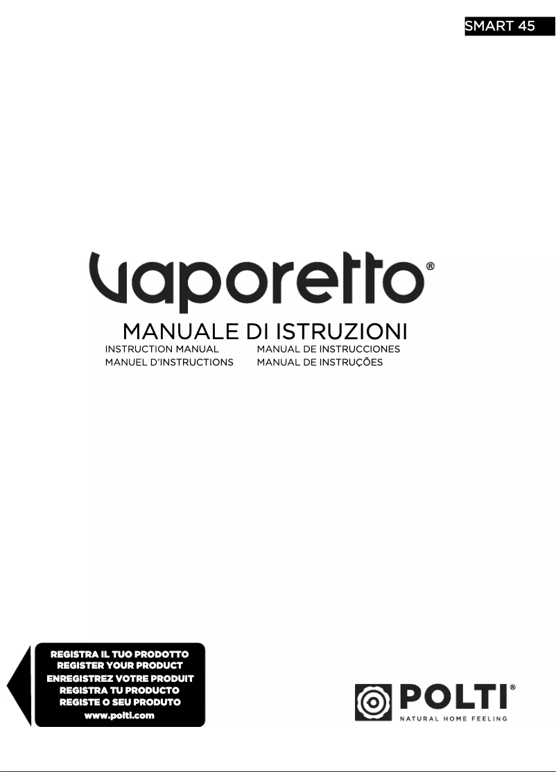 Page 1 of the manual User Manual Polti Vaporetto Smart 45
