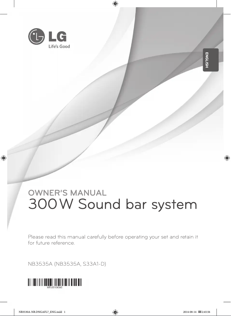 First page image of the manual for NB3535A