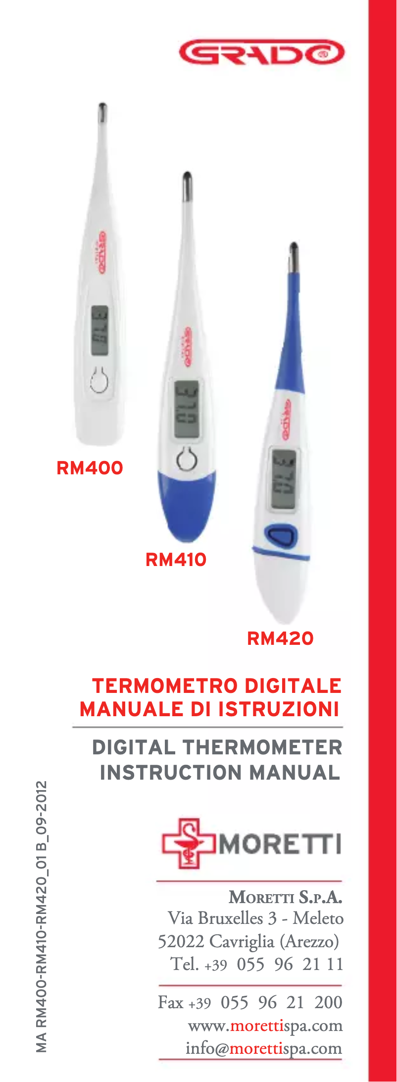 First page image of the manual for RM400