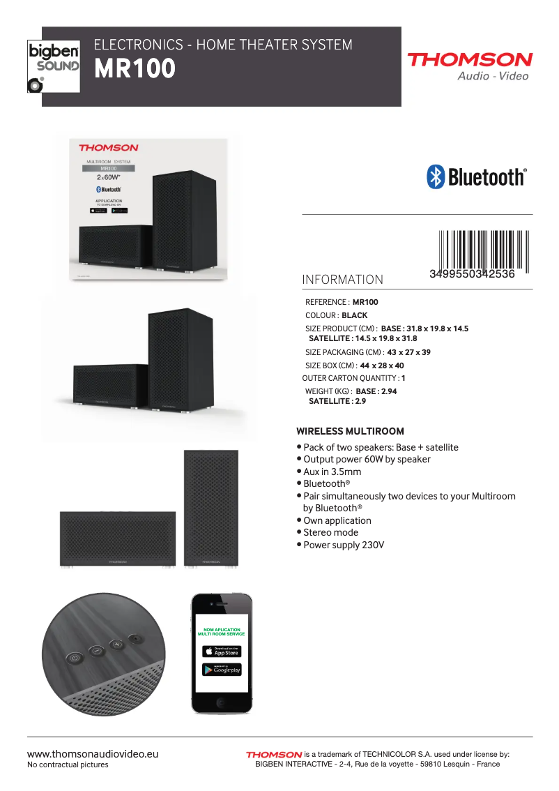 First page image of the manual for MR100