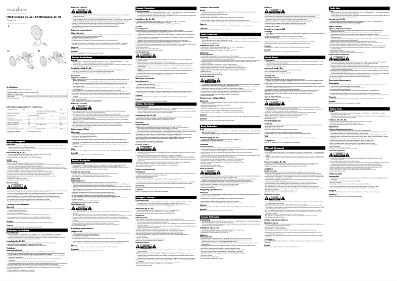 First page image of the manual for FNTB10CBK40