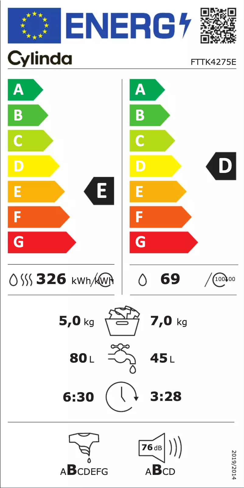 First page image of the manual for FTTK 4275E Vit