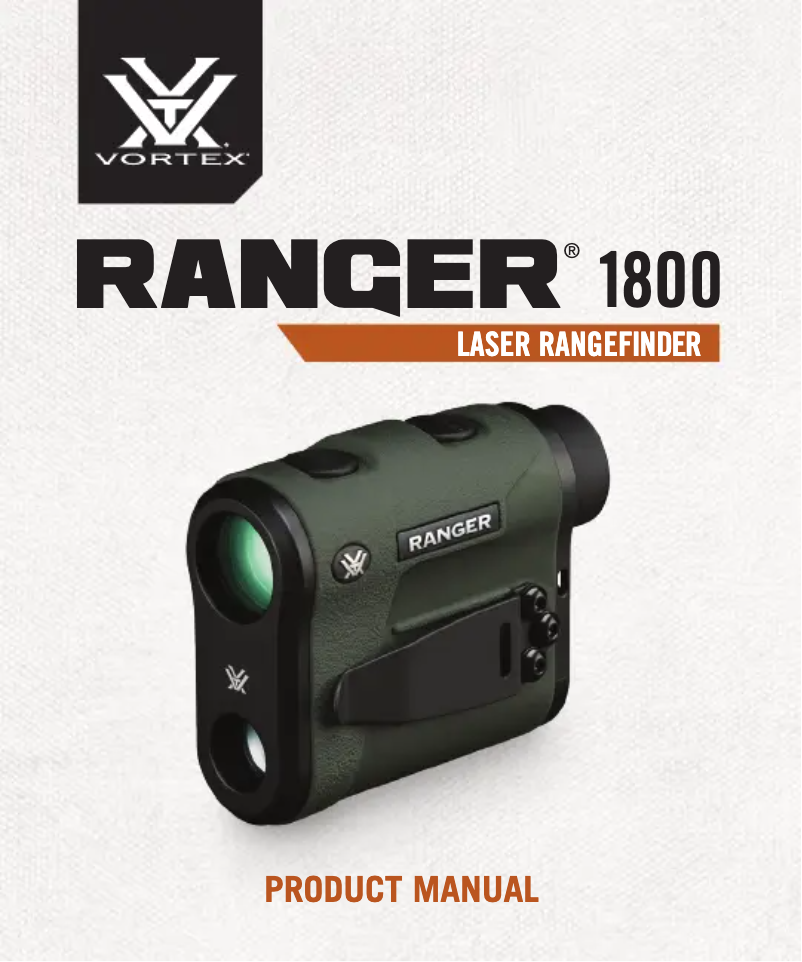 First page image of the manual for Ranger 1800