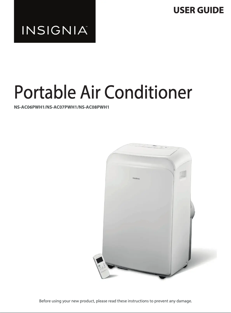 First page image of the manual for NS-AC08PWH1