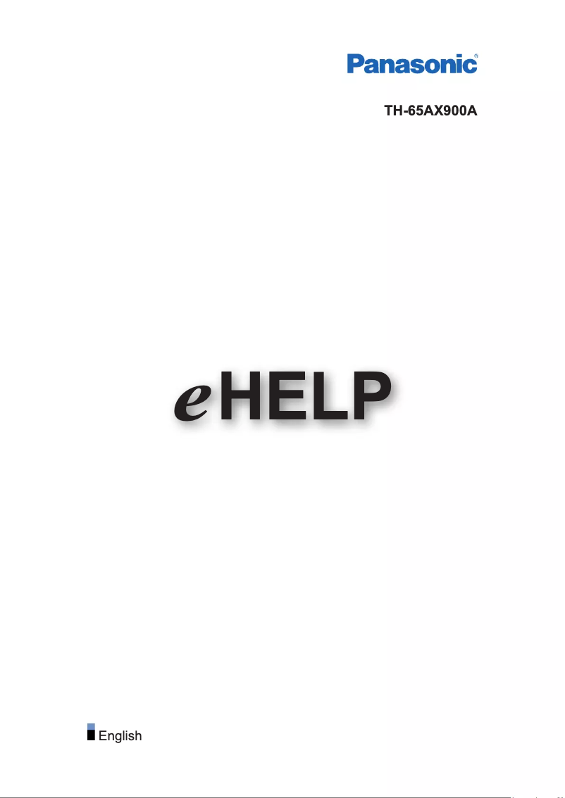 Page 1 of the manual User Manual Panasonic TH-65AX900A