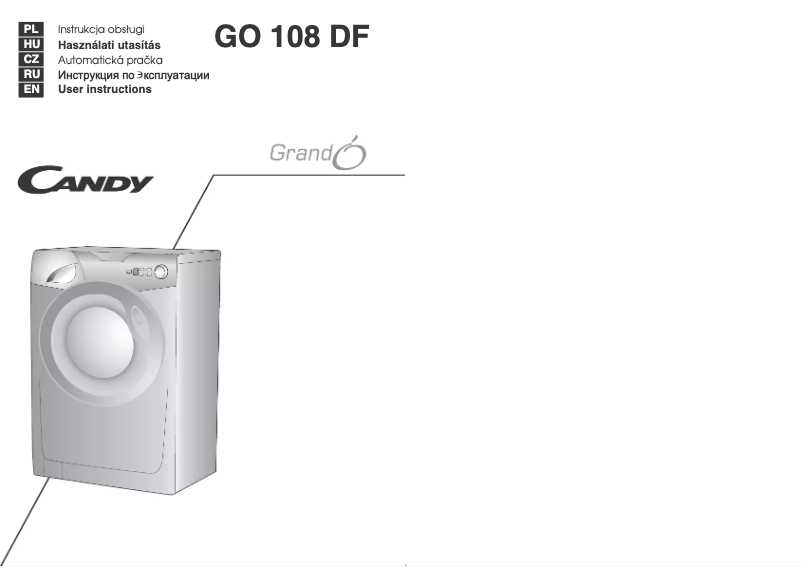 First page image of the manual for GO 108DF-UK