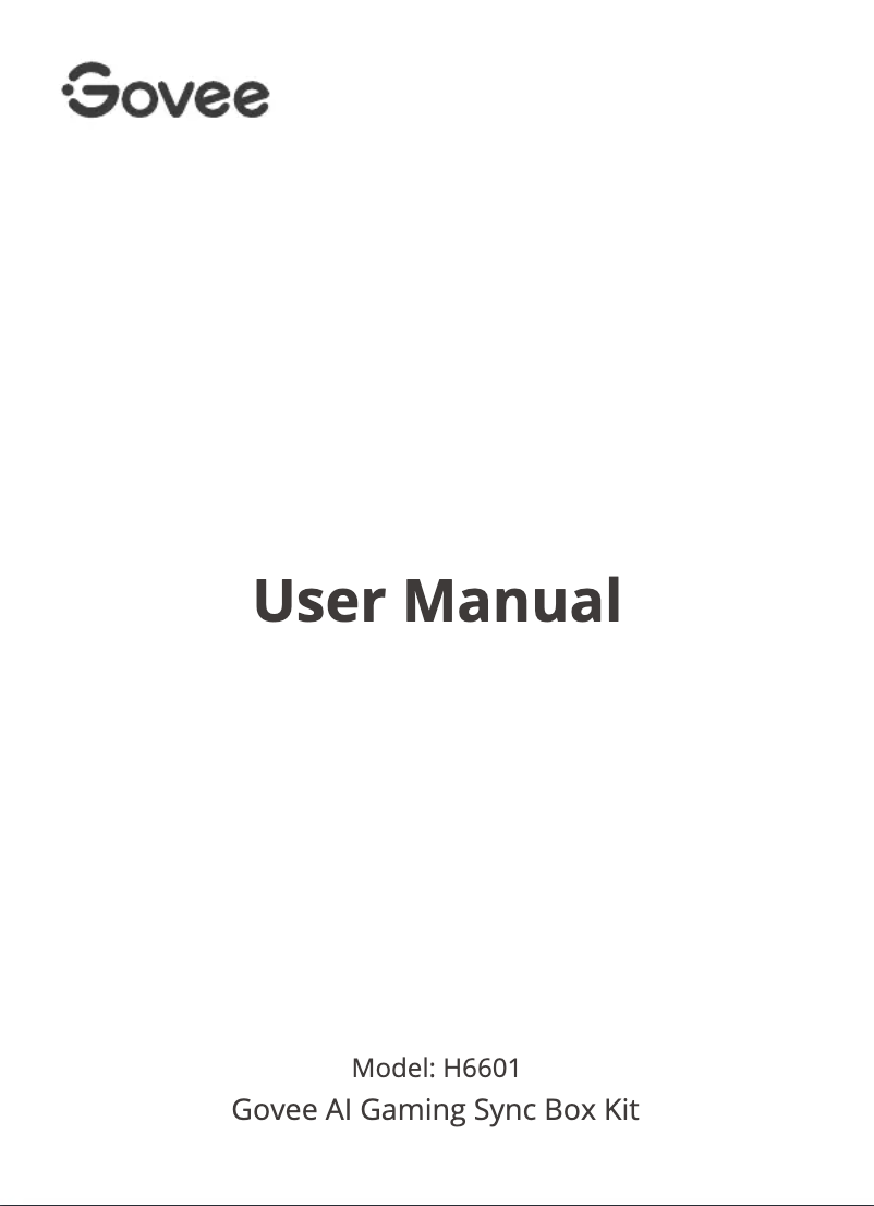 First page image of the manual for H6601