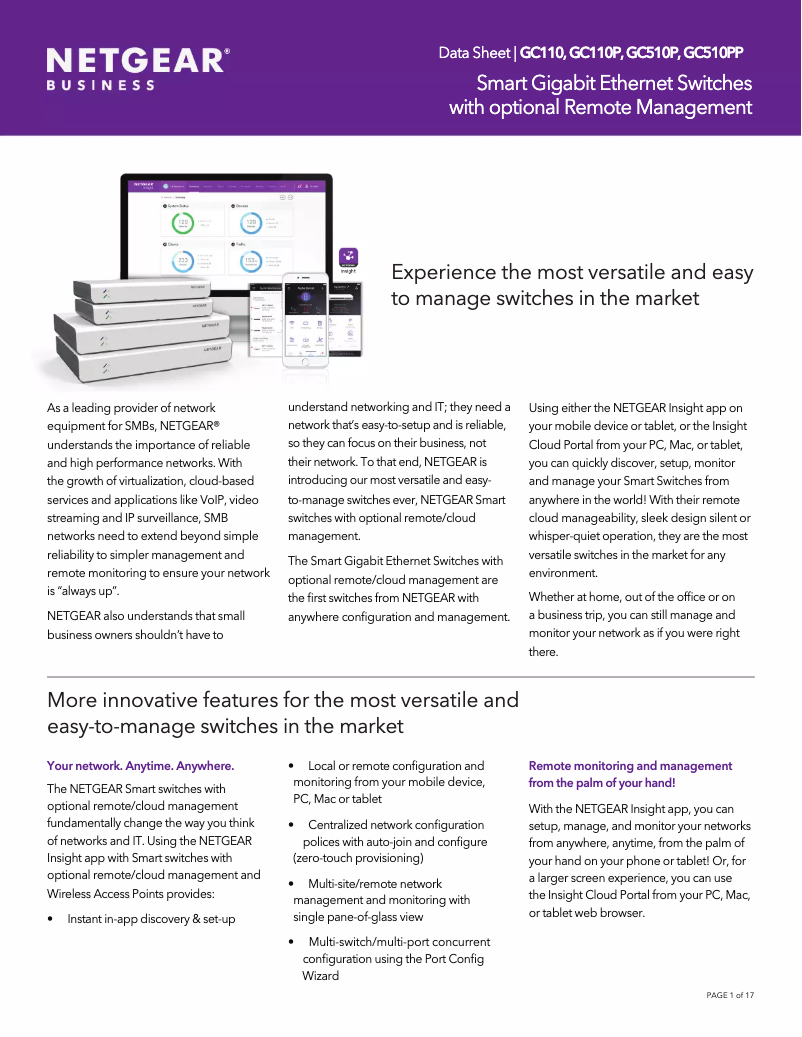 First page image of the manual for GC110