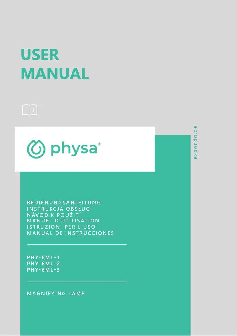 First page image of the manual for PHY-6ML-2
