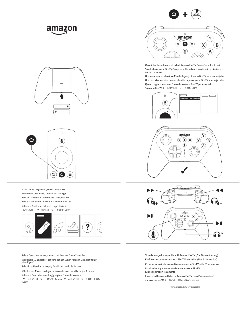 Image de la première page du manuel de l'appareil Fire Game Controller