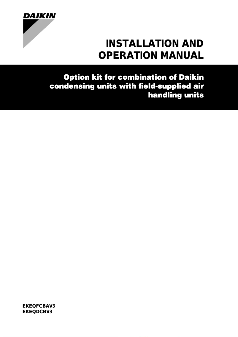 First page image of the manual for EKEQFCBAV3