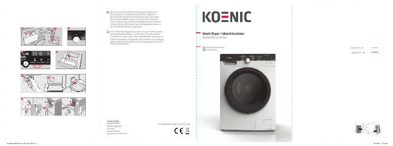 Page 1 of the manual User Manual Koenic KWDR 8632 B INV