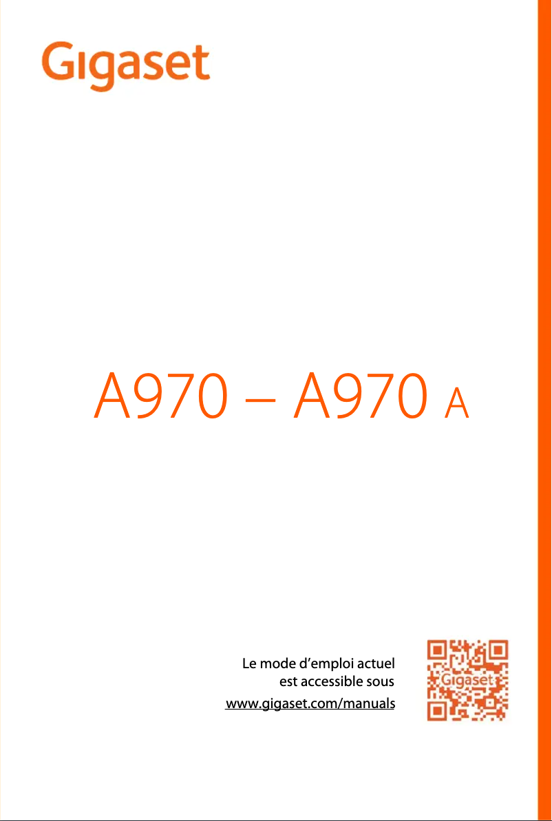 Page 1 of the manual User Manual Gigaset A970A