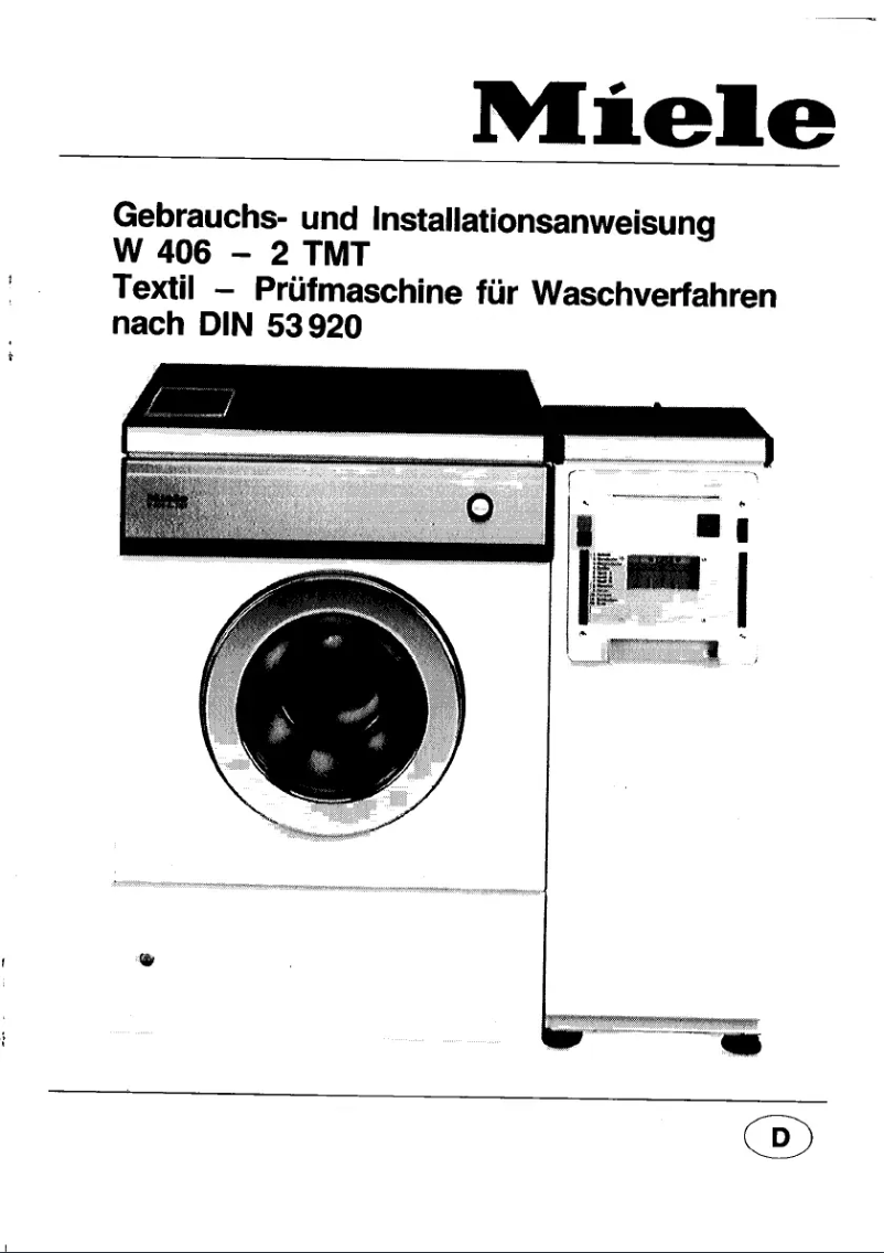 First page image of the manual for W 406