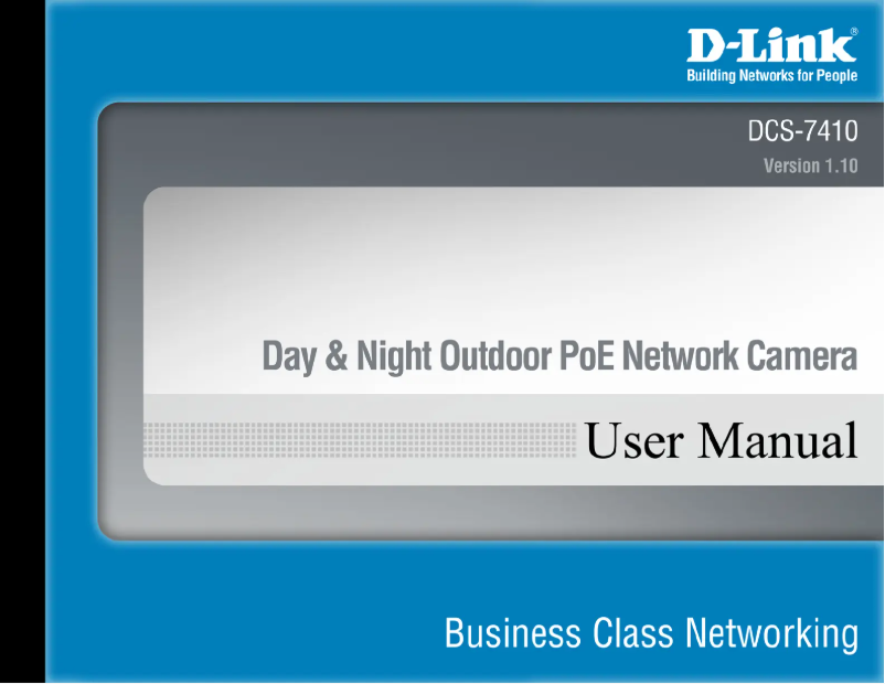 Page 1 of the manual User Manual D-Link DCS-7410
