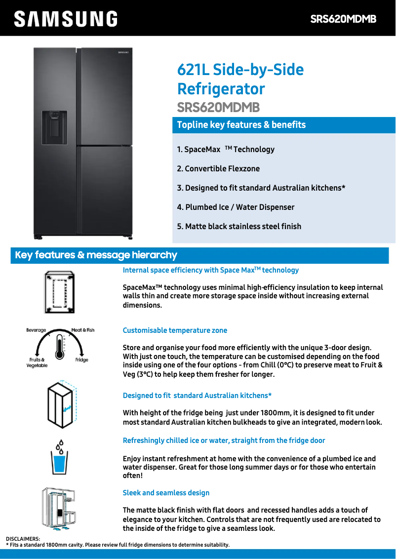 First page image of the manual for SRS620MDMB