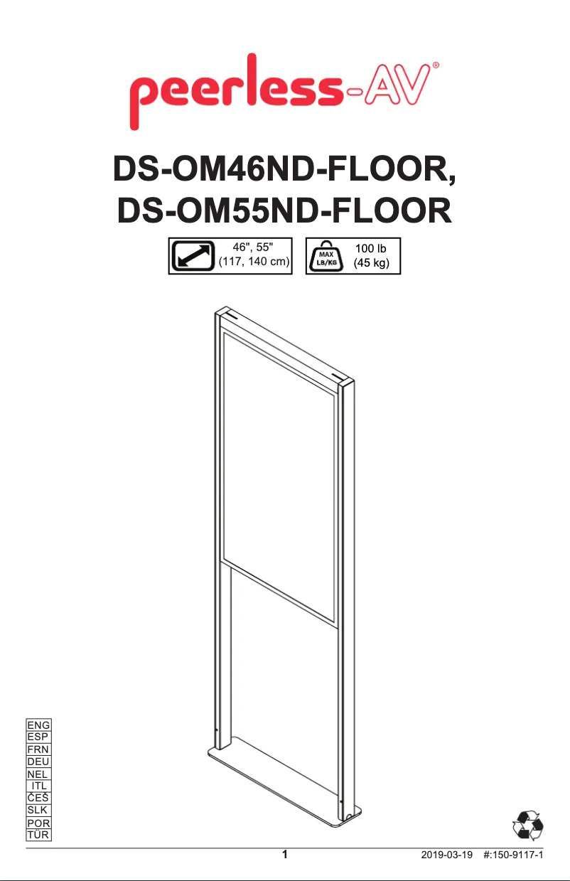 First page image of the manual for DS-OM46ND-FLOOR