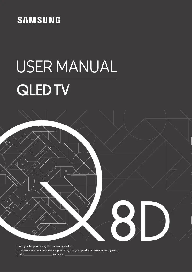 First page image of the manual for GQ65Q8DNGT
