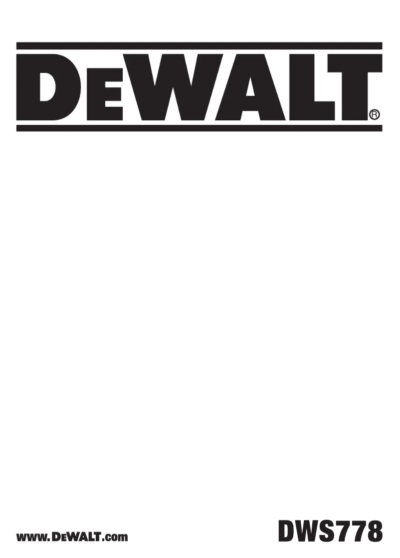 First page image of the manual for DWS778