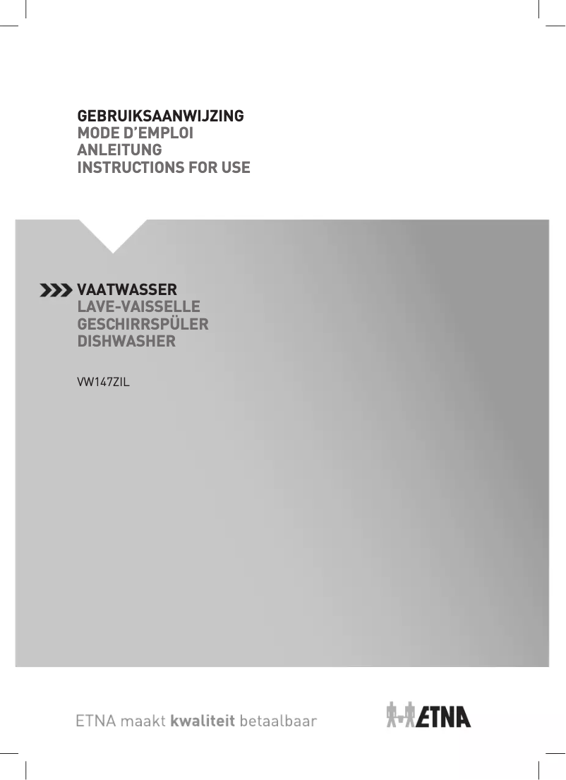 First page image of the manual for VW147ZIL