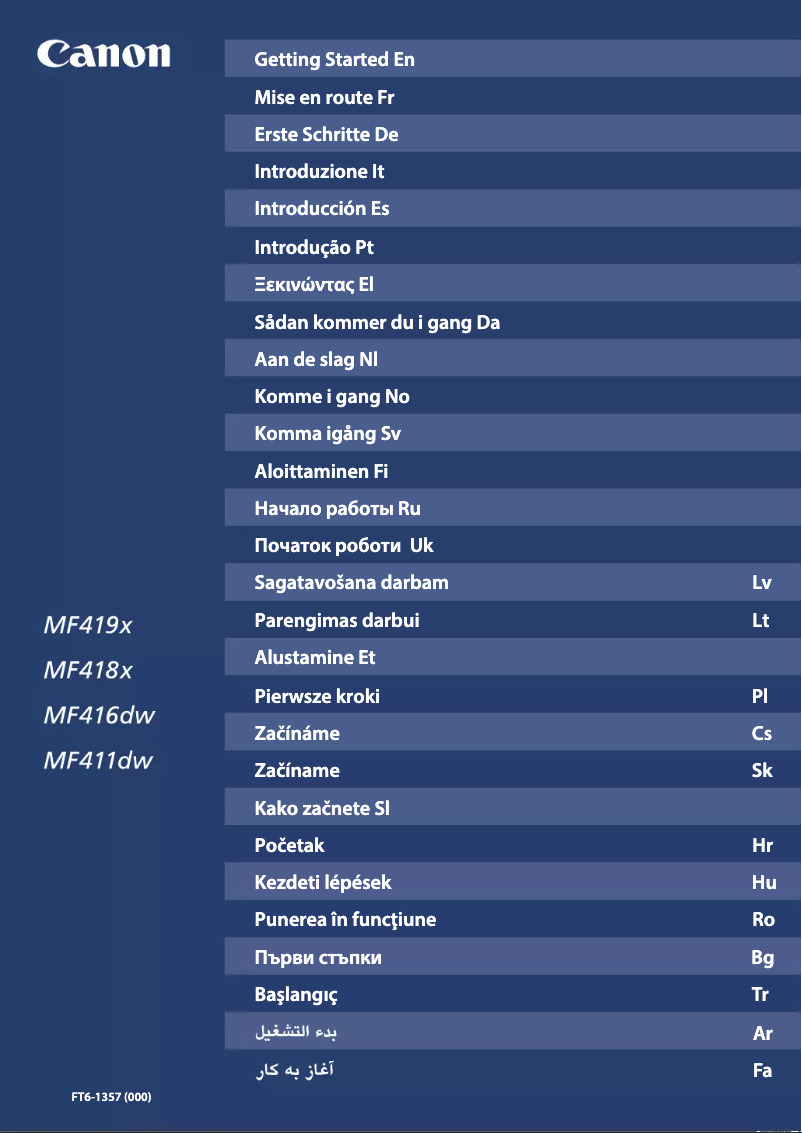 Page 1 of the manual User Manual Canon i-Sensys MF411dw