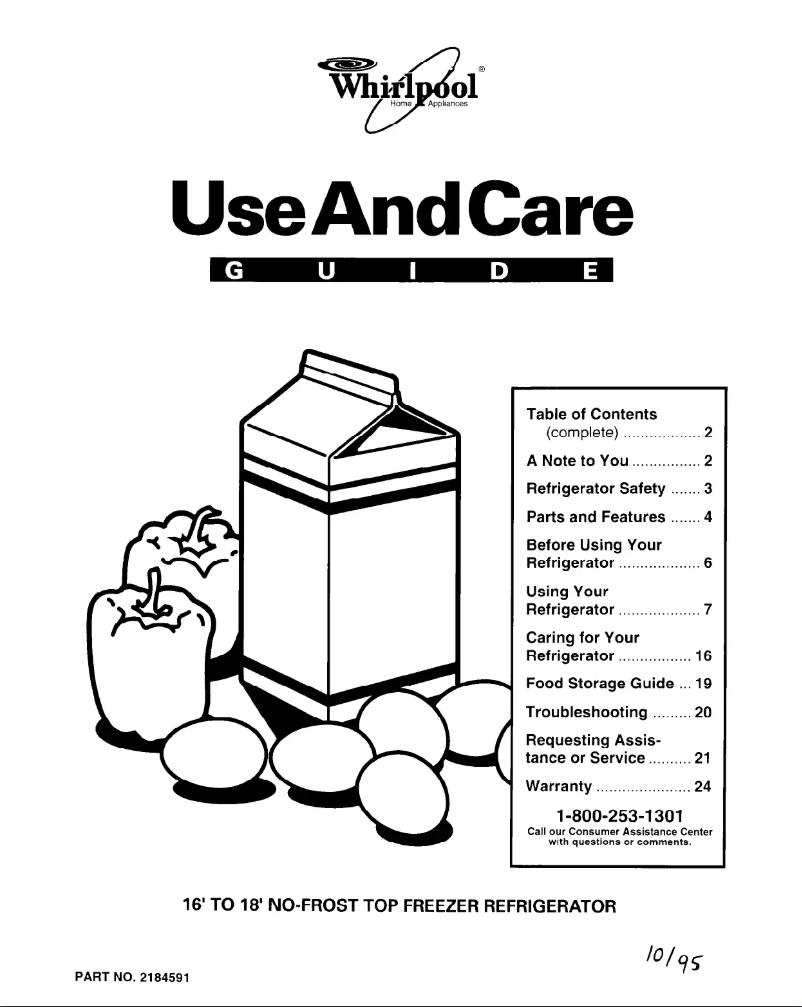 First page image of the manual for ET16JKXDW03