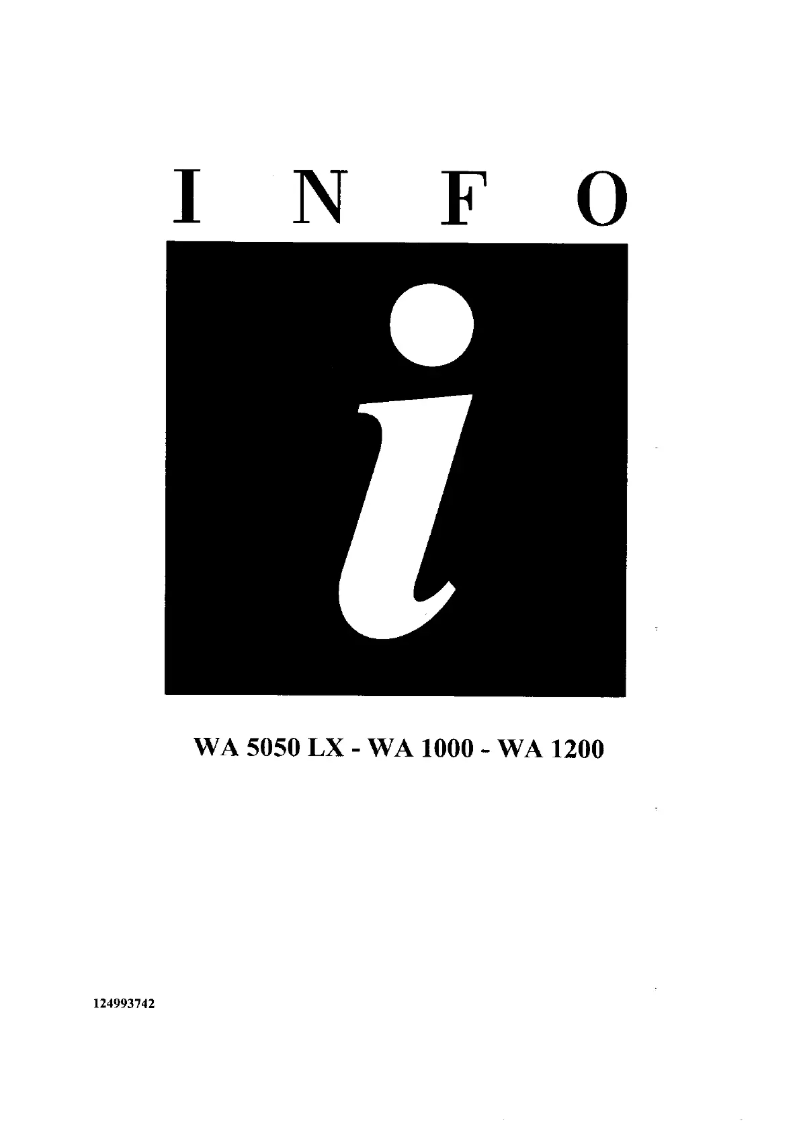 Page 1 of the manual User Manual AEG WA5050LX