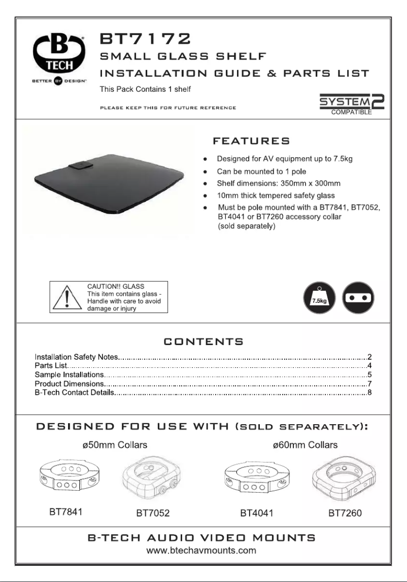 First page image of the manual for BT7172