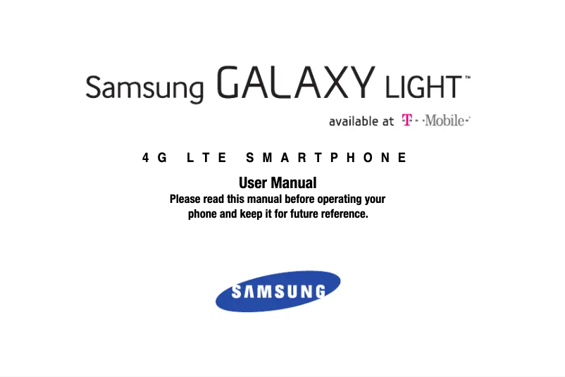 Page 1 of the manual User Manual Samsung Galaxy Light