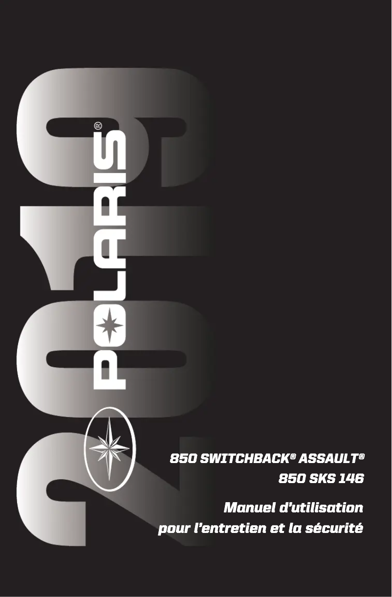 First page image of the manual for 850 Switchback Assault 144 (2019)