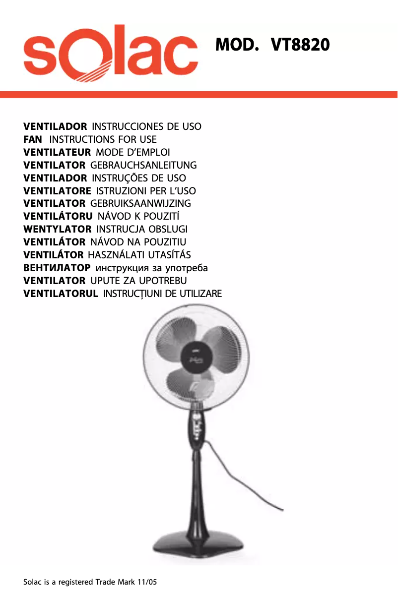 First page image of the manual for VT8820