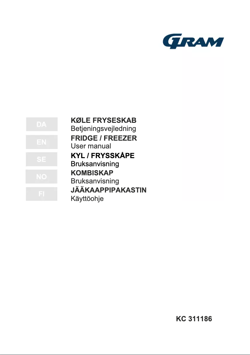 First page image of the manual for KC 311186