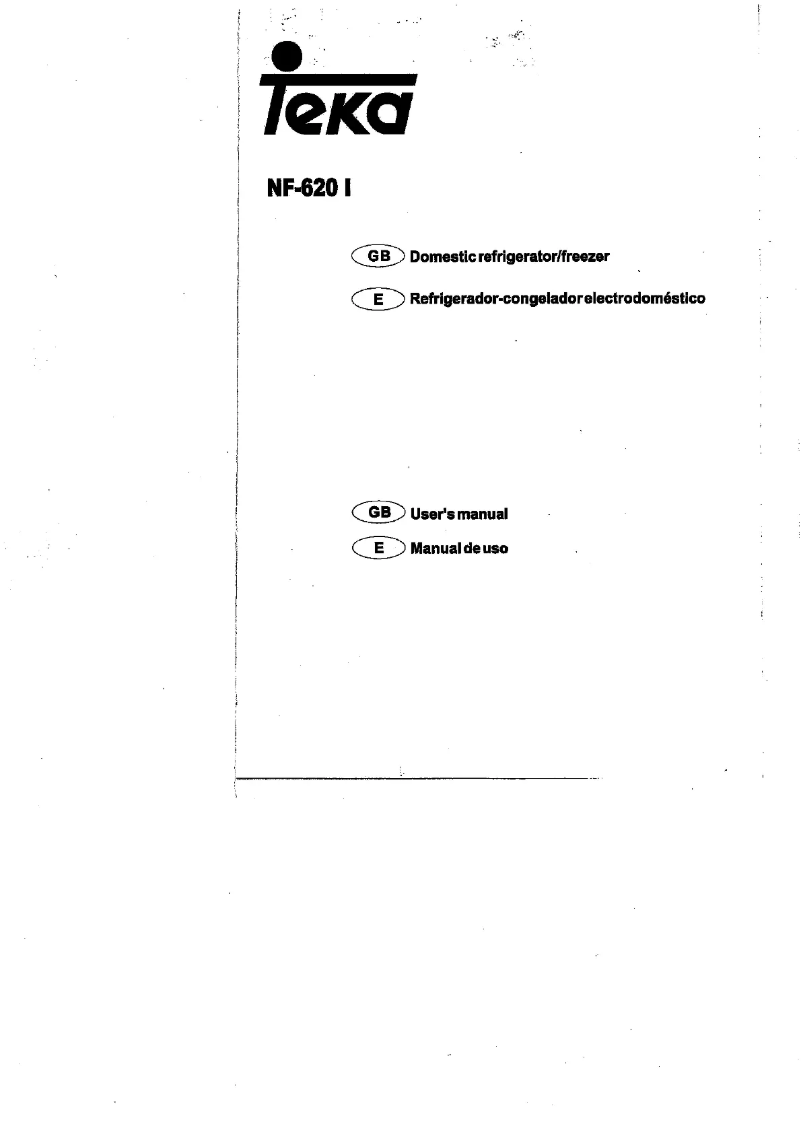 Page 1 of the manual User Manual Teka NF-620 I