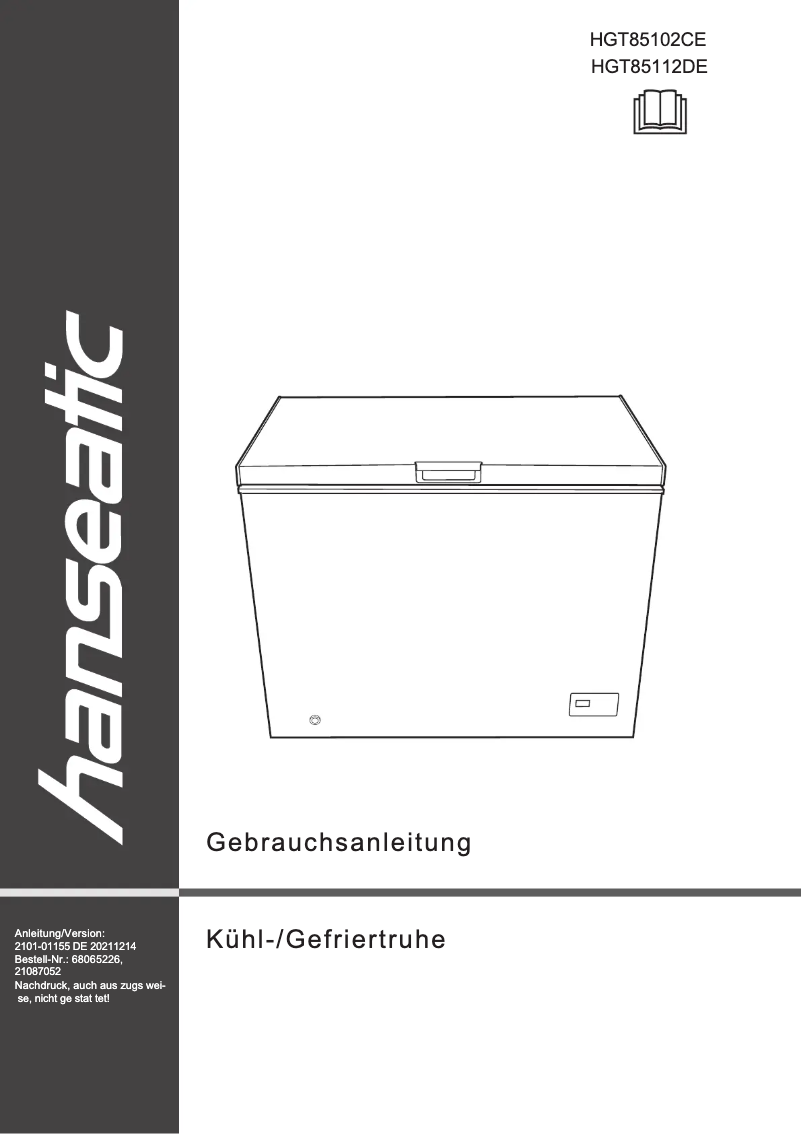 Page 1 of the manual User Manual Hanseatic HGT85102CE
