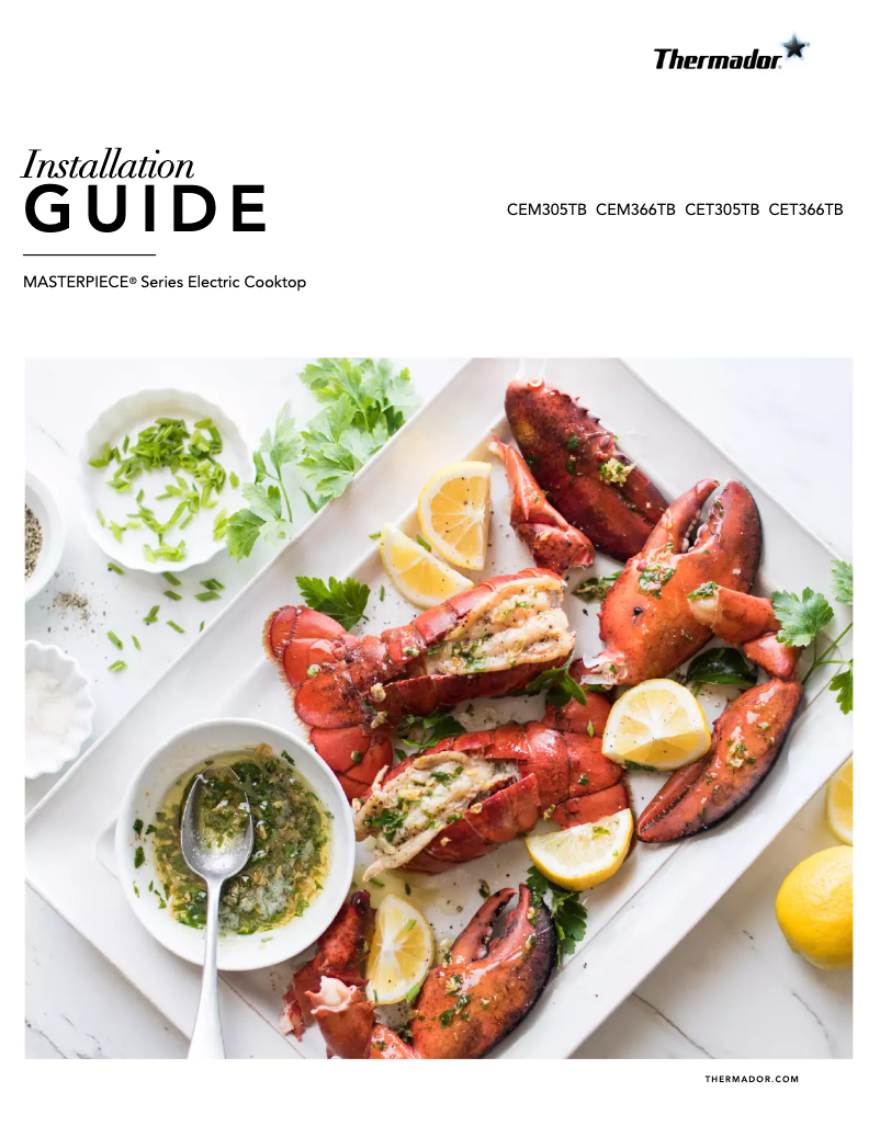 First page image of the manual for Masterpiece CEM366TB