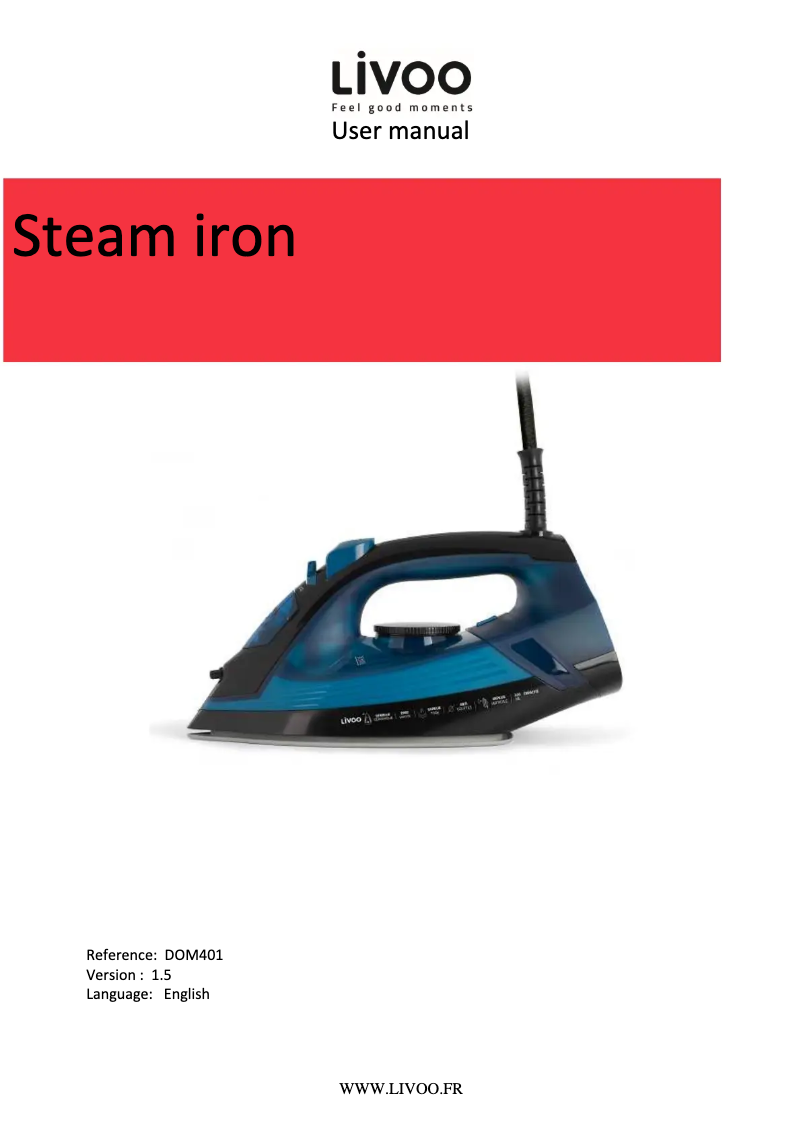 Page 1 of the manual User Manual Livoo DOM401