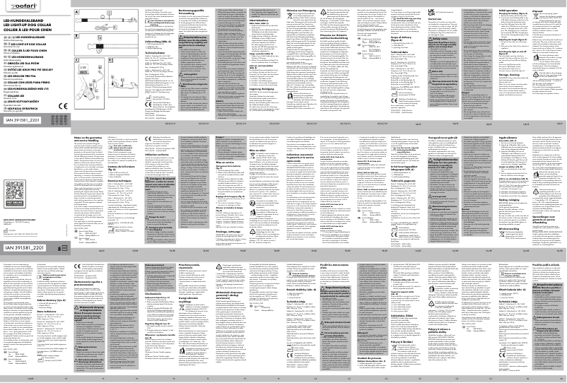 First page image of the manual for IAN 391581