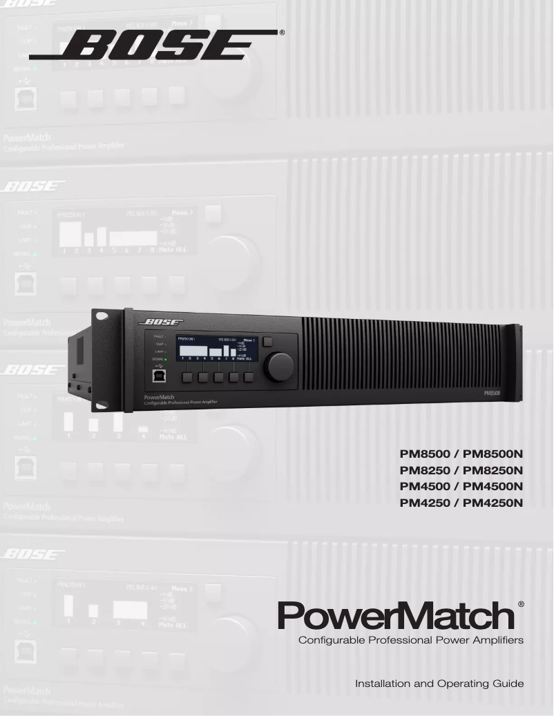 Page 1 of the manual User Manual Bose PowerMatch PM8500N