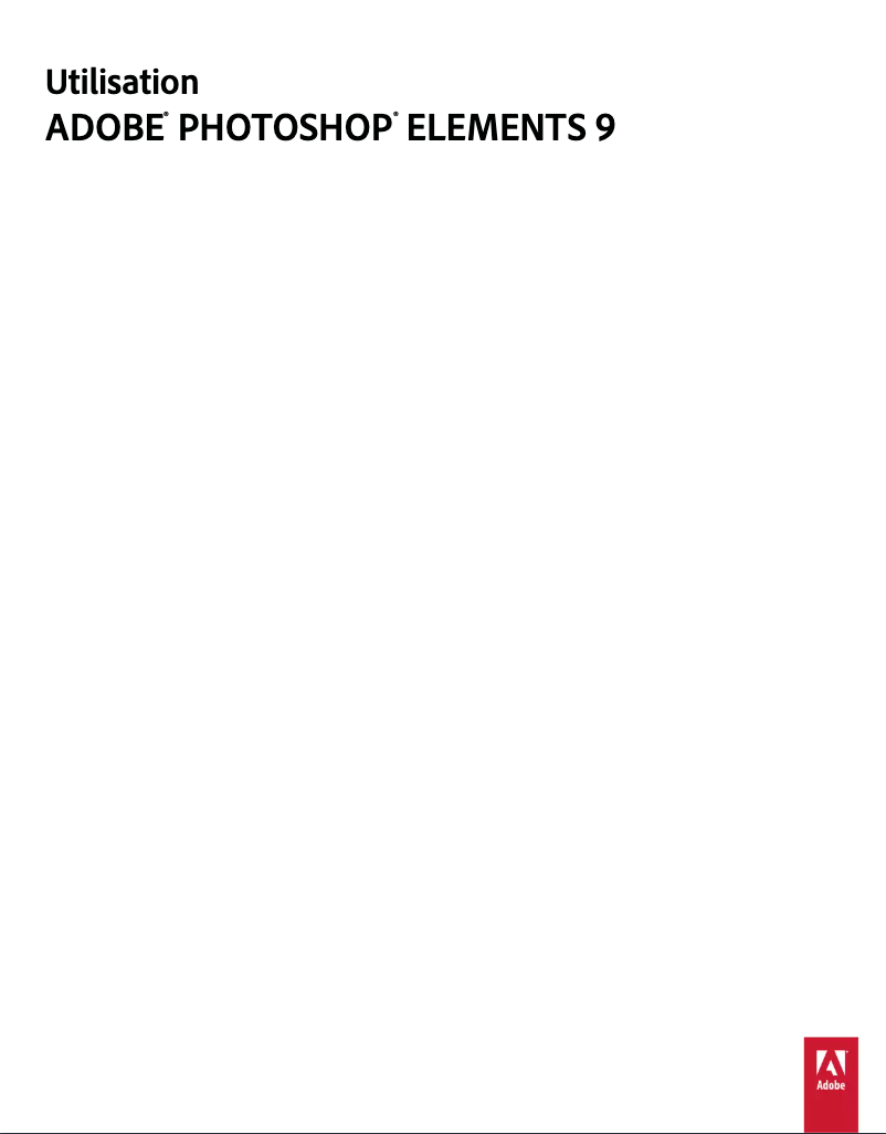 Page 1 of the manual User Manual Adobe Elements 9 Photoshop