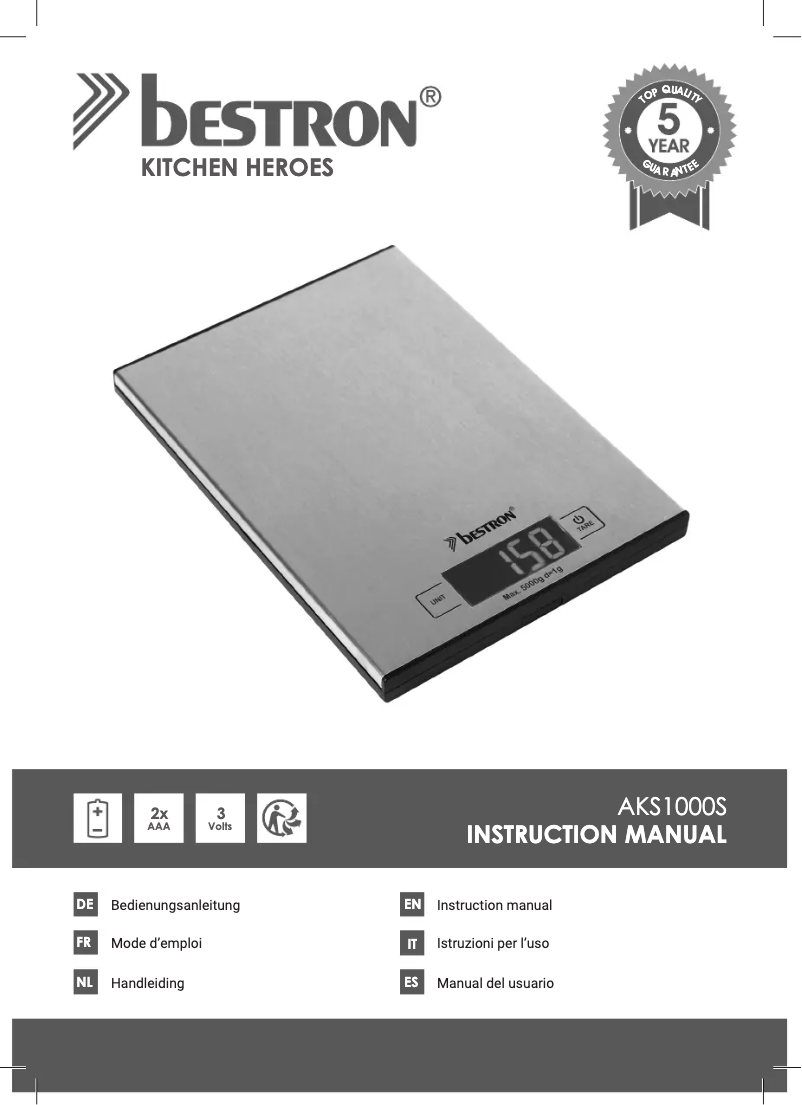 First page image of the manual for AKS1000