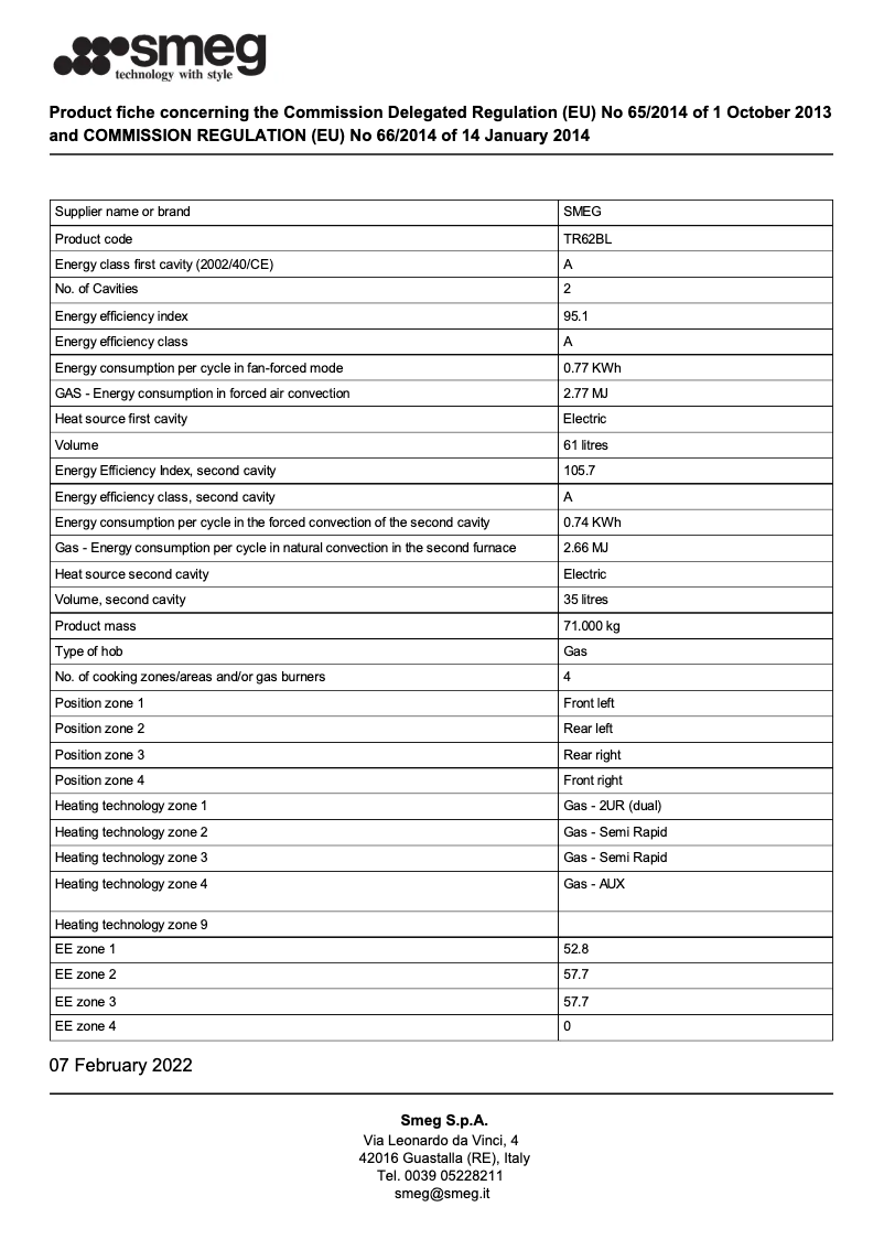 First page image of the manual for TR62BL