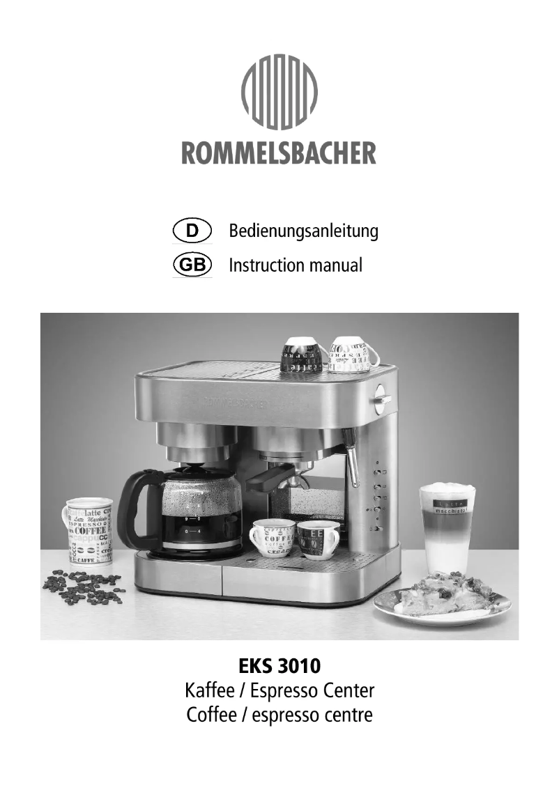 Page 1 of the manual User Manual Rommelsbacher EKS 3010