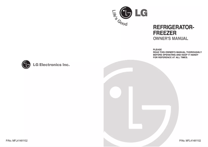 Page 1 of the manual User Manual LG GN-U232SV